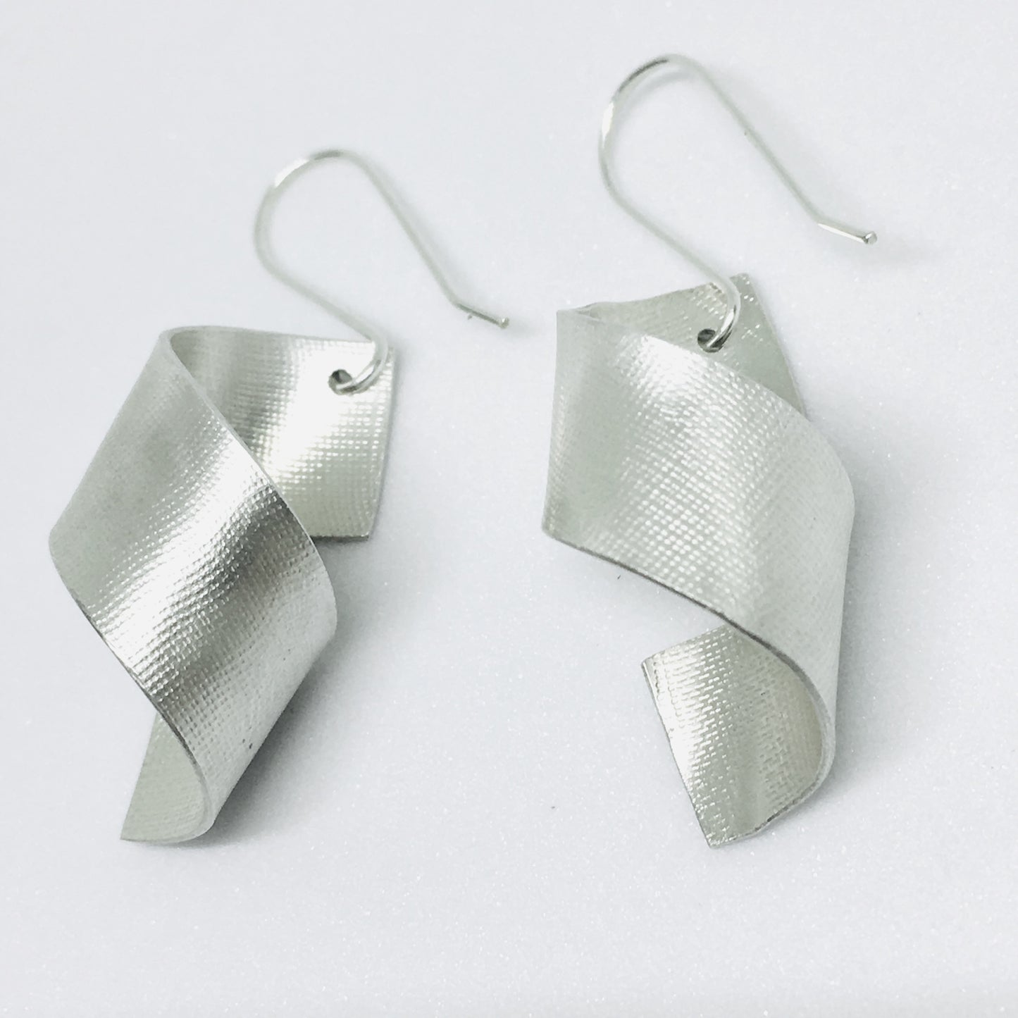 Twisted Sterling Silver Earrings designed and made by Rahaima.com