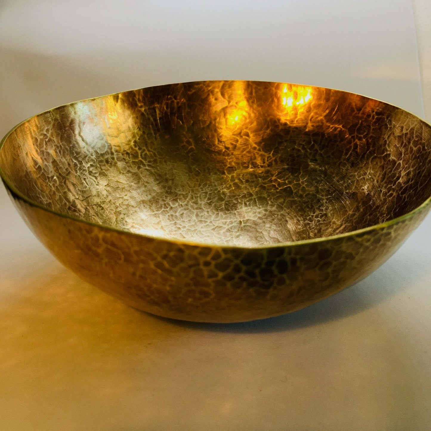 Hammered brass bowl with Copper Finish