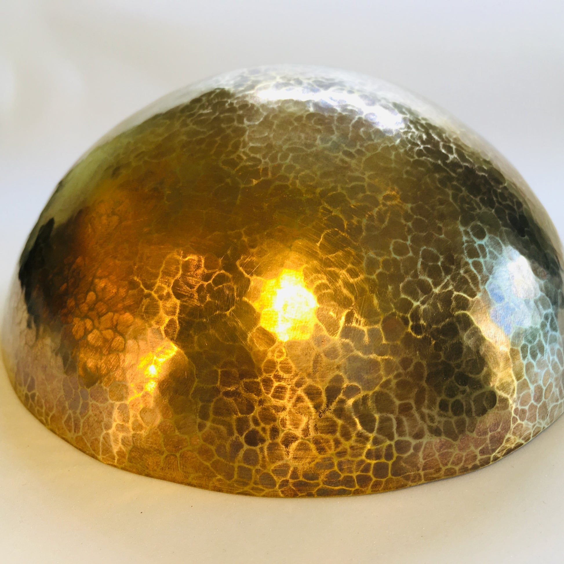 Hammered Brass Bowl with Copper Finish