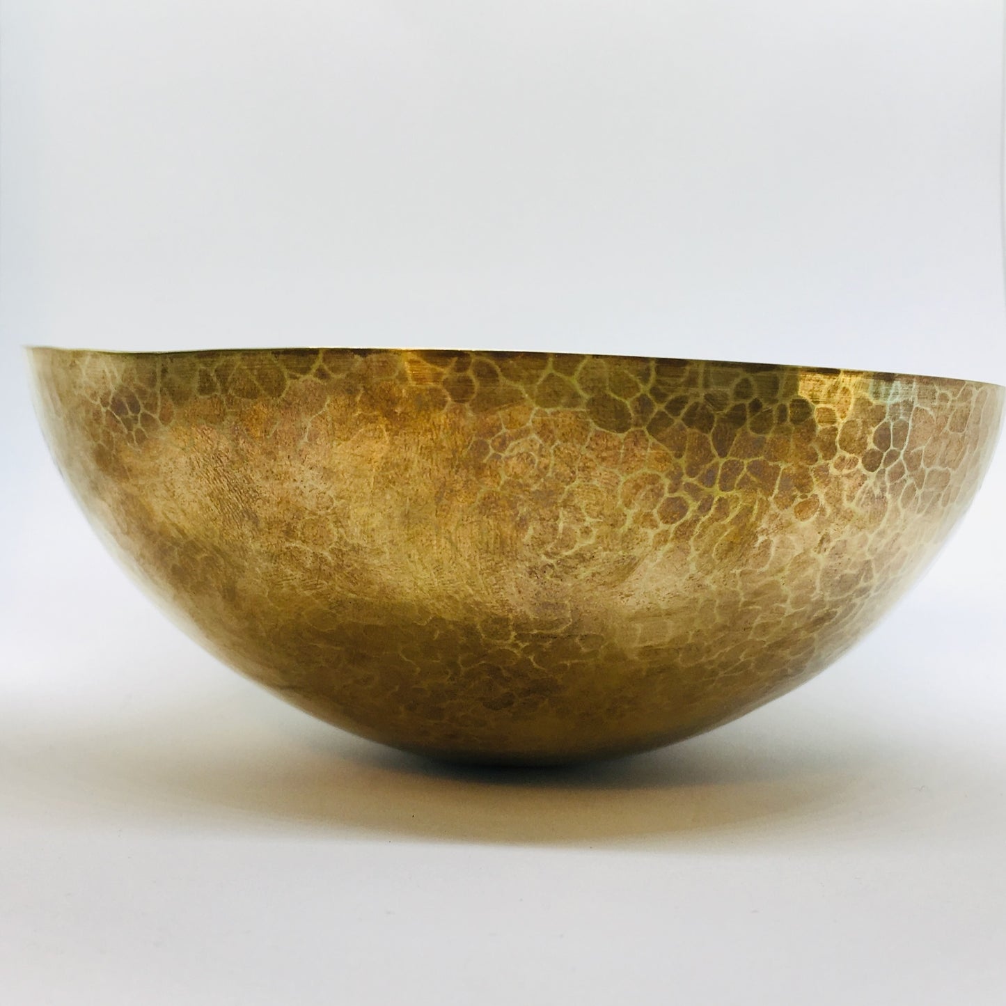 Hammered Brass Bowl with Copper Finish