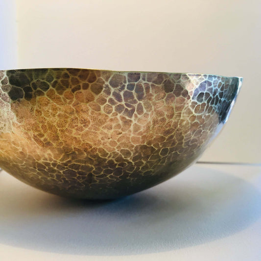 Hammered Brass Bowl with Copper Finish