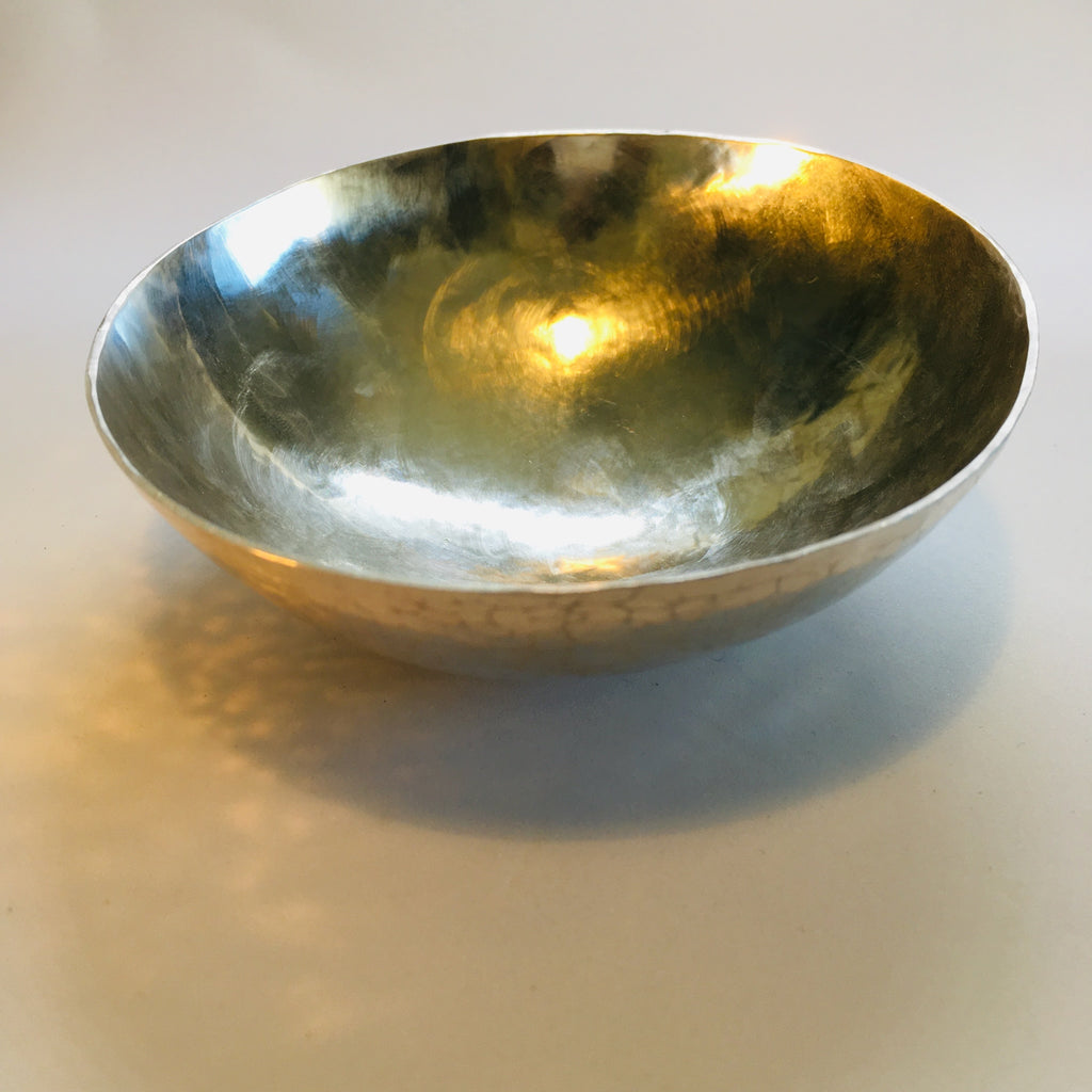Hand Wrought Hammered Solid Silver Bowl