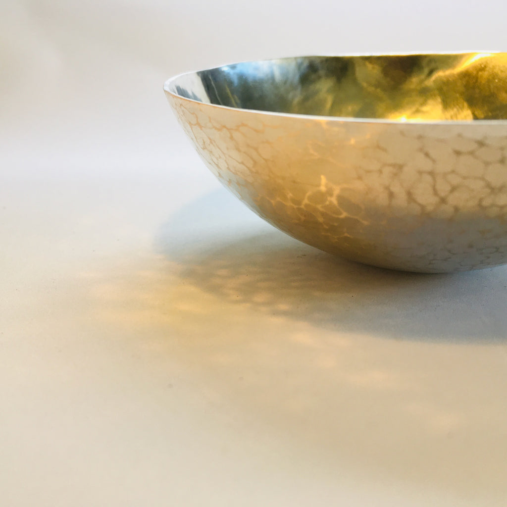 Hand Wrought Hammered Solid Silver Bowl