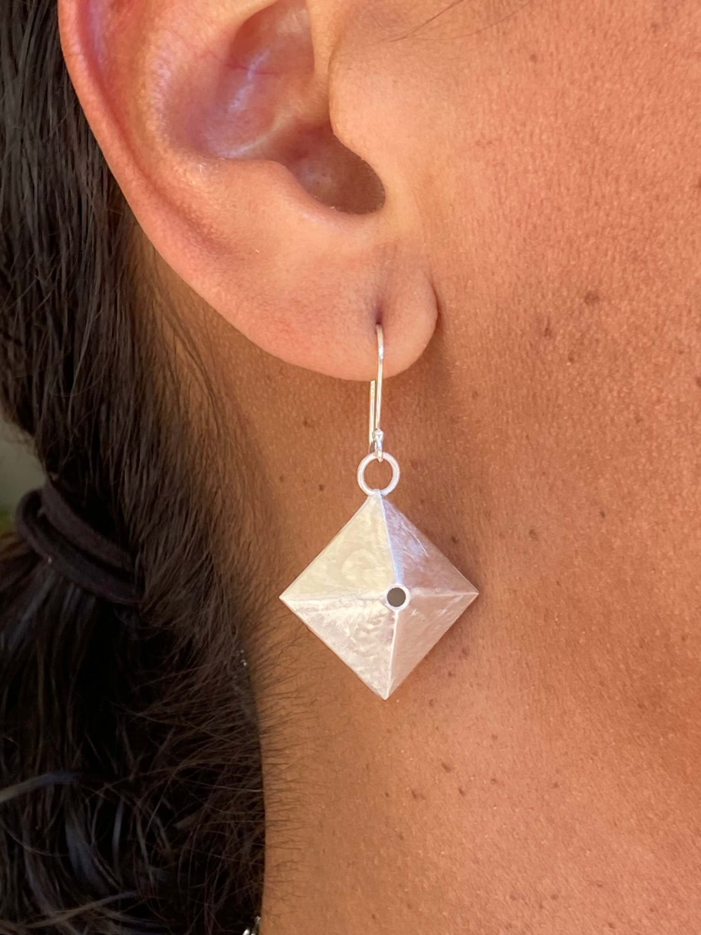 Pyramid Earring in Ear by Rahaima.com