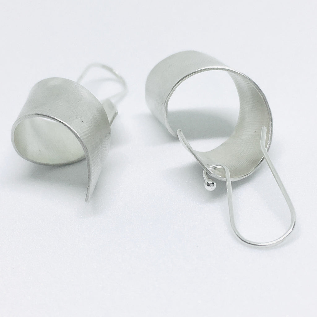 Twisted Sterling Silver Earrings designed and made by Rahaima.com